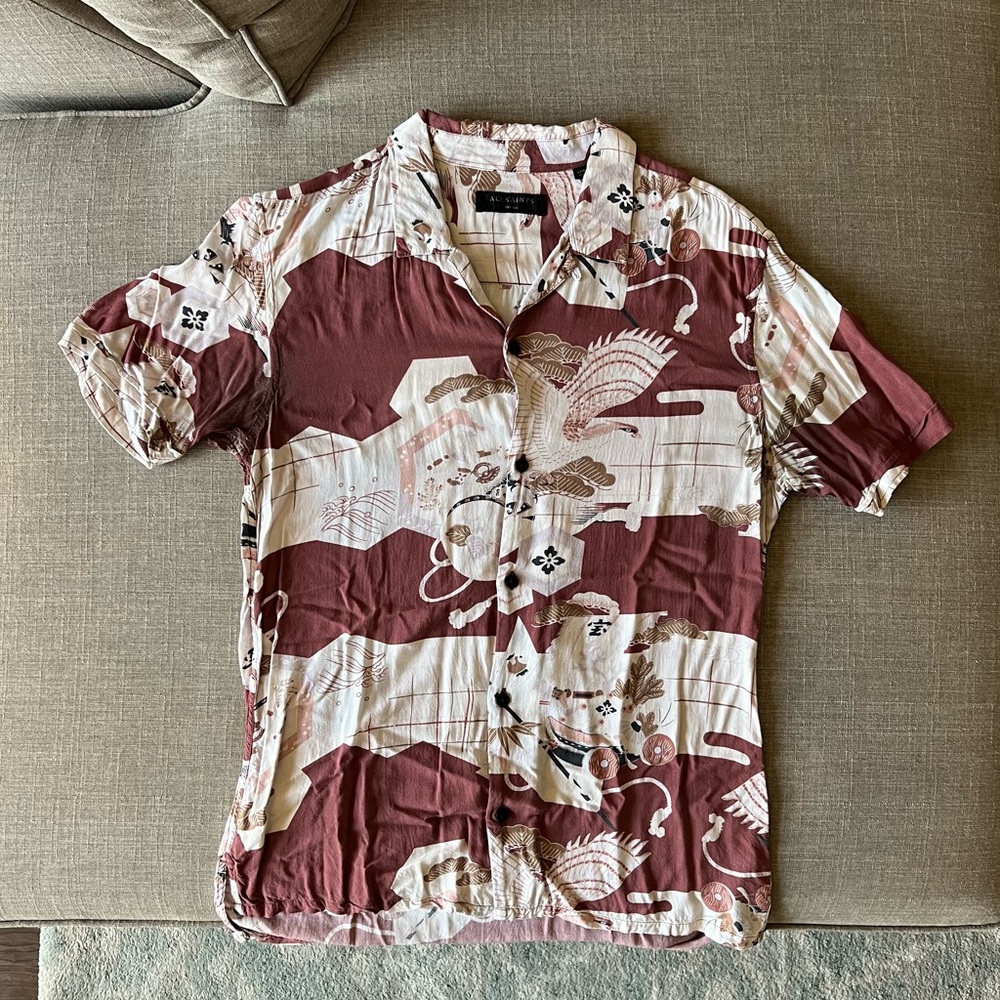 All Saint’s Printed Revere Collar Shirt